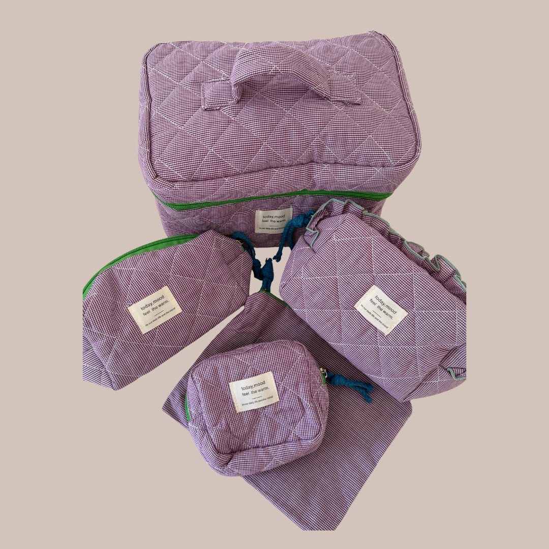 6 pcs Purple Travel Bag